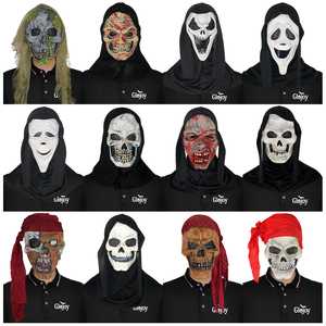 Masque d'horreur en latex Scream pour Halloween, masque de visage effrayant, accessoires de fête costumée et de cosplay - Product Image 1