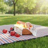 Papier d'emballage pour hamburger et sandwich, biodégradable, écologique, résistant à la graisse et à l'eau, de qualité alimentaire, imprimé avec logo personnalisé