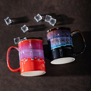 Ceramic Kiln Change <strong>Mug</strong> Creative Flow Glaze Large Capacity 600ml/20oz National Trend Design Water Beer Tea Cup for Parties - Product Image 3