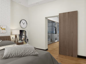 Pintu hantu ruang perangkat keras tidak terlihat geser tersembunyi Modern populer untuk pintu kayu - Product Image 2