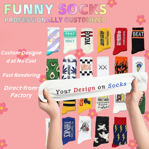 Nouveauté drôle coton Crew vacances chaussettes coloré père noël dessin animé motif robe chaussettes pour femmes et hommes idée cadeau <span class=keywords><strong>de</strong></span> noël - Product Image 5
