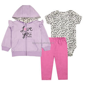 Conjunto de Sudadera con Capucha para Bebé, 3 Piezas, Algodón, Estampado de Dibujos Animados, Mameluco de Manga Larga, Conjunto de Chaqueta de Primavera de 6 a 24 Meses - Product Image 5