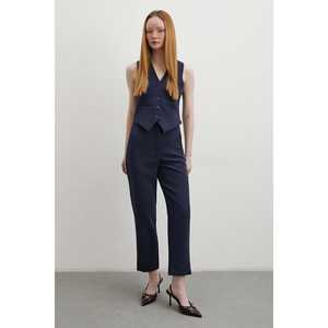 Chaleco con Copas Forradas para Mujer, Azul Marino, con Cinturón - Product Image 5