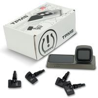Écran solaire intégré Capteur TPMS universel numérique Système de surveillance de la pression des pneus à 4 capteurs avec écran LCD pour voitures