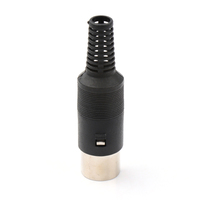 Conector de soldadura de carcasa de plástico Din, 4 pines, macho, conector de Cable Din