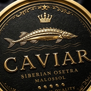 Custom Adhesive Label <b>LOGO</b> <b>Sticker</b> Gold Foil Waterproof Caviar Perse Jar Tin Lid Seal Hot Stamping Packaging Labels - Product Image 4