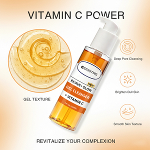 Gel Limpiador Facial con Vitamina C, Fórmula Suave, Exfoliante, Hidratante, Iluminador y Revitalizante, Venta al Por Mayor - Product Image 4