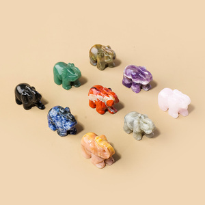 Vente <span class=keywords><strong>en</strong></span> gros de sculptures d'éléphants gravées à la main <span class=keywords><strong>en</strong></span> cristal naturel, décoration d'intérieur, tendance de la mode - Product Image 1