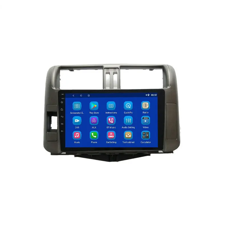 Radio Layar HD 9 Inci Android 10 1024X600, Pemutar Video Multimedia GPS NAVI DVD untuk Toyota Prado 150 2010 2011 2012 2013