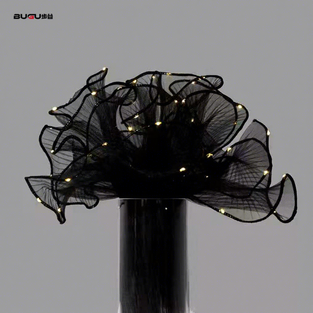 Fabric Wrap Flower Bouquet Mesh Unique Flower Wrapping Paper Materials with LED Lights