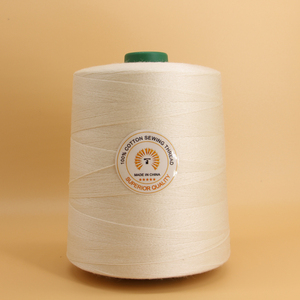 Chỉ may làm bằng cotton dài sợi 100%, được xử lý mercer hóa, màu trắng tẩy trắng/thô, cường độ cao, thân thiện với môi trường, 5000m, 50/3, dùng để thả diều - Product Image 5