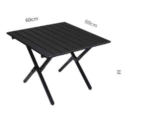 Modern Portable Iron Metal Folding Trestle Base <b>Outdoor</b> <b>Dining</b> <b>Table</b> Durable Furniture for Beach Picnic Camping Exterior Use - Product Image 1