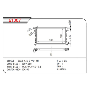 Condensador de Aire Acondicionado MT al por Mayor con Resistencia a la Corrosión para Citroën <span class=keywords><strong>Saxo</strong></span> <span class=keywords><strong>1.5</strong></span> <span class=keywords><strong>D</strong></span> - Product Image 2