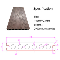 Plancher composite en bois et plastique co-extrusion en relief Platelage extérieur WPC imperméable et anti-rayures