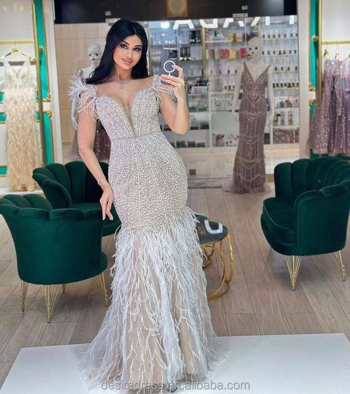 chinese dress ladies Sweetheart Beaded Corset Tulle Mermaid Dress Missy / 8 / Light-Blue main image 0