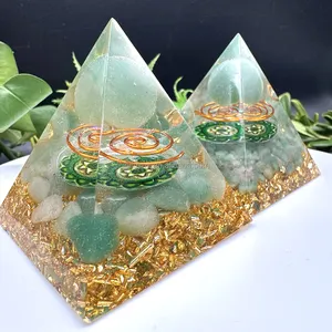 5Cm 6Cm Grosir Kristal Penyembuhan Resin Energi Orgone Organite Piramida Kristal untuk Spiritual