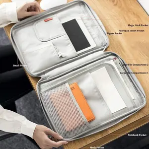 A4 문서 가방 방수 파일 문서 홀더 TravelBags 지퍼 포트폴리오 주최자 사무실 Ipad 펜 노트북