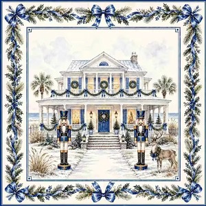 Tapis de Mahjong Américain Thème Casse-Noisette de Noël avec Tapis de <span class=keywords><strong>Jeu</strong></span> Antidérapant - Product Image 6