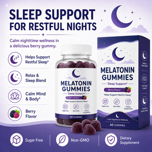Gommose alla Melatonina al Gusto Naturale di Frutti Rossi 5mg con Vitamina B6 e Magnesio per una Notte Riposante e Supporto per la Calma Mentale - Product Image 2