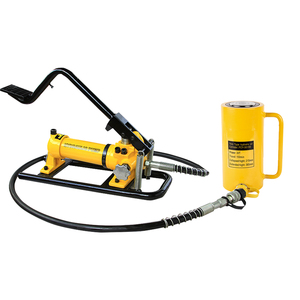 El ile çalışan Enerpac tipi küçük delik 3 sahne teleskopik hidrolik silindir el pompası ile - Product Image 2