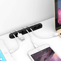 Soportes de Clip de Cable de silicona, autoadhesivos, gestión de Cables bien organizada