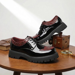 Zapatos Casuales de Cuero Patentado Brillante para Hombre 2026, Estilo Británico, Zapatos de Cuero Ligeros, Zapatillas de Moda para Hombre - Product Image 4