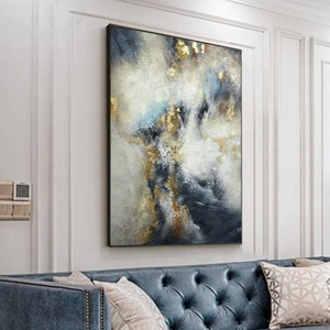 Pintura Abstracta Moderna Espacial Pintada a Mano sobre Lienzo, Arte de Pared con Tamaños Personalizables - Pintura al Óleo Hecha a Mano Única - Product Image 2