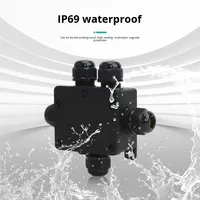 Boîtier de jonction électrique étanche en plastique Namunanee IP68 pour extérieur, avec 3/4 connexions, une entrée et une sortie