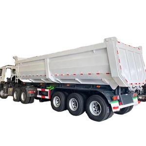 New Year Special 4-Axles Heavy Duty Hydraulic Side Rear Tipper Dump Semi Trailer for Boat Watercraft 60-80 Ton <b>U</b>-Type for Africa - Product Image 4