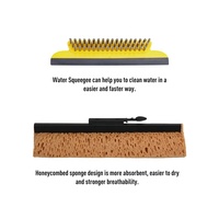 Vadrouille humide à tête de rouleau éponge en cellulose PVA à usage multiple et manche extensible