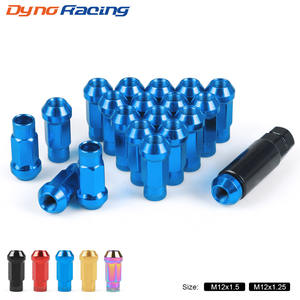 Boulons de roue en aluminium pour modification automobile, multicolores, antivol, écrous de roue 47 mm, boulons en fer - Product Image 4