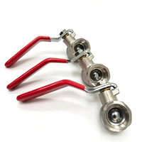 Vanne à bille en laiton avec filetage NPT conforme à la norme ANSI, filetage femelle nickelé, vanne de régulation DN8-50