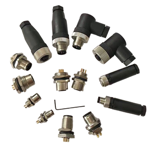 ขั้วต่อวงกลม M12 แบบมีฉนวนป้องกัน IP67 2 3 4 5 ขา แบบรหัส A และรหัส B สาย PUR 24V DC สำหรับงานหนัก - Product Image 3