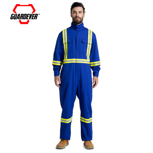 ชุดคลุมป้องกันไฟไหม้ GUARDEVER X Back Rig Man Oil Field FRC Fireproof Nomex CAT 2 FR สำหรับงานกู้ภัยในพื้นที่อุ่ยไฟ ทนไฟ ป้องกันไฟลุกลาม - Product Image 1
