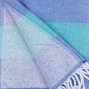 Toalla turca con respaldo de felpa Peshtemal Fouta al por mayor Pestemal Terry Soft OEM personalizado 100 algodón rayas gruesas baño de playa - Product Image 4