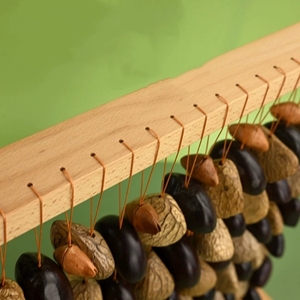Wholesale Wooden Fruit Shell Row Bell Percussion Instrument Orff <b>Musical</b> Instrument For Sound Therapy And Home Decor - Product Image 3