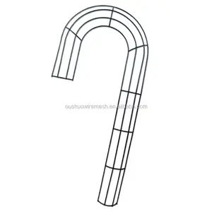 热销绿色糖果手杖花环形成圣诞装饰金属丝花环框架