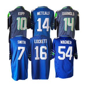 2025 nuevas camisetas de fútbol americano cosidas Seattle 14 Metcalf 10 Kupp 7 Smith 16 Lockett 11 Smith-Njigba camiseta personalizada del equipo de EE. UU. - Product Image 2