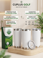 Gobelet isotherme personnalisé avec logo, 20 oz, en acier inoxydable 304, à double paroi antidérapante, pour café, idéal comme cadeau de golf
