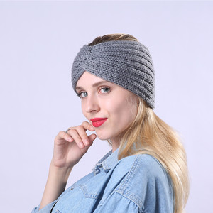 <span class=keywords><strong>Bandeau</strong></span> Épais Tricoté <span class=keywords><strong>pour</strong></span> Femmes, Chaud en Laine Croisée, Très Élastique, Accessoire de Sport <span class=keywords><strong>pour</strong></span> <span class=keywords><strong>Cheveux</strong></span> - Product Image 3