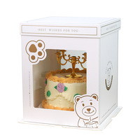 Cajas para Pasteles de Panadería con Ventana Alta, de Papel Reciclado, con Laminado Mate y Grabado en Relieve, Muy Populares