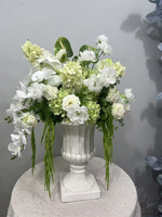Nouvelle Composition Florale de Mariage 2027 – Centre de Table en Soie Artificielle, Hortensia Vert et Fleur Rose pour Décoration de Fête de Mariage