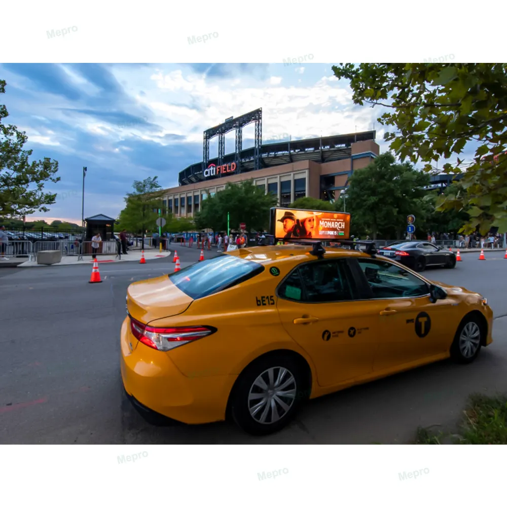 Taxi top led sign display manufacturer 4g wifi gps car roof advertising display taxi led screen