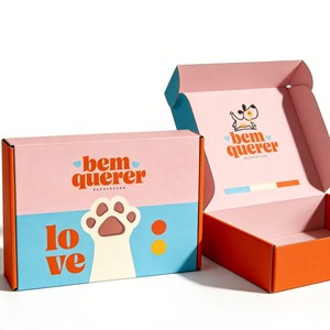 Boîtes d'emballage en papier ligné personnalisées. Boîtes <span class=keywords><strong>aux</strong></span> <span class=keywords><strong>lettres</strong></span> en carton ondulé imprimées avec des motifs adaptés à l'emballage des boutiques en ligne. - Product Image 3