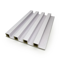 Panneaux muraux intérieurs en PVC rainurés pour téléviseur et panneaux décoratifs muraux, imperméables, ignifuges, imitation bois