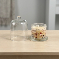 Ensemble cadeau de bougies aromatiques en cire de paraffine réutilisable et durable dans un bocal en verre avec couvercle en verre de luxe pour Noël et Ramadan