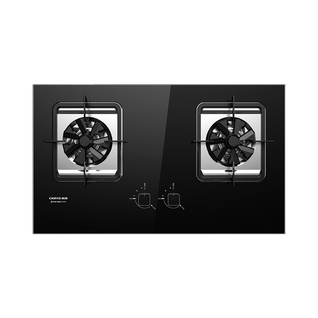 Dual Burner Smart Gas Cooktop for Kitchen Natural Gas Built-In Stove with Electronic Ignition Glass Top for Household Hotel Use