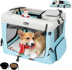 กรงสุนัขแบบนุ่มเป่าลมแบบพกพาสำหรับกลางแจ้งและการเดินทาง - Product Image 1
