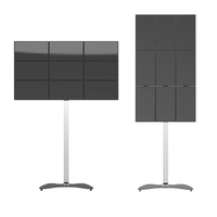 Support de TV avec roues, neuf écrans rotatifs, hauteur réglable, support de moniteur d'ordinateur pour taille de 18 à 26 pouces