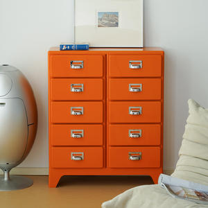 Commode seau en <span class=keywords><strong>plastique</strong></span> design vintage petit appartement buffet Ins tiroir de rangement pour chambre à coucher - Product Image 4